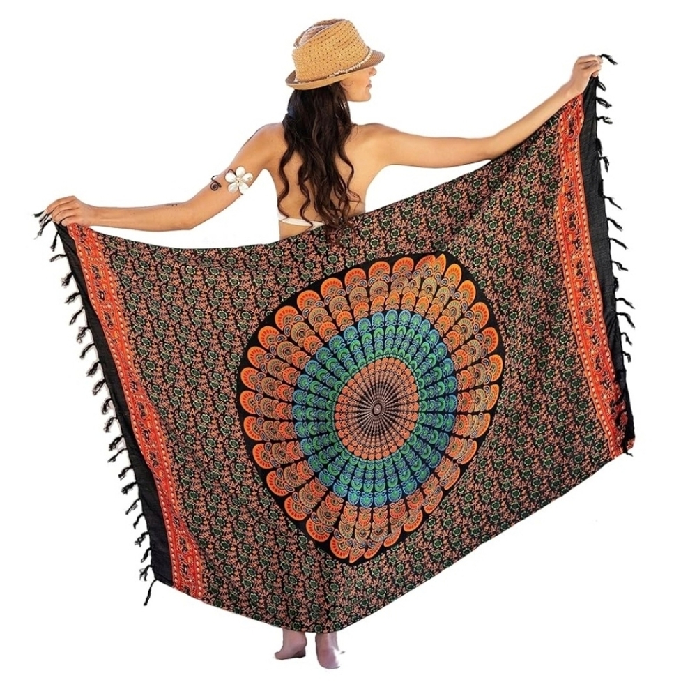 Sarong Scarf Boho Print  44 X 64